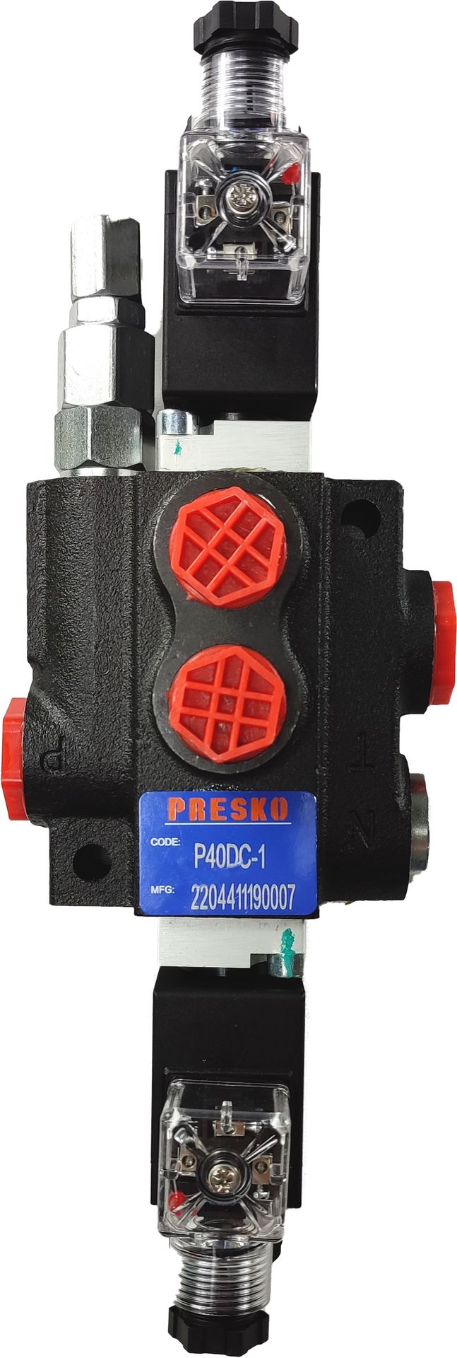 Rozdzielacz hydrauliczny Presko , 1-sekcyjny sterowany elektrycznie 12V