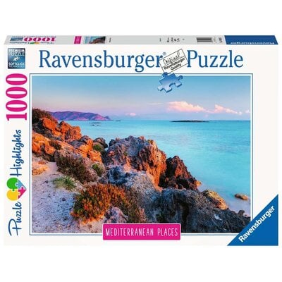 Фото - Пазли й мозаїки Ravensburger Puzzle 2D 1000 Śródziemnomorska Grecja 14980  