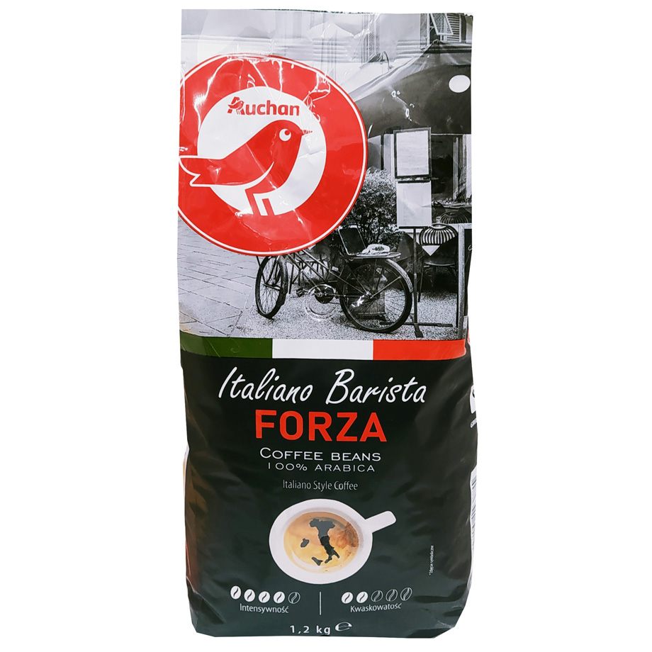 Auchan - Kawa palona ziarnista 100% Arabica