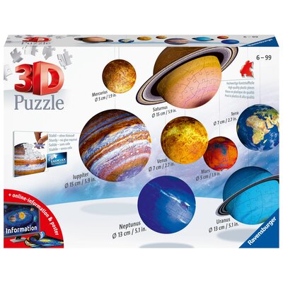 Ravensburger Puzzle 3D Puzzle 3D 11668 Układ Planetarny 960 Elementów Puzzle 3D (11668) Dla Dzieci I Dorosłych. Technologia Easy Click - Każdy Element Pasuje Idealnie ,kolorowy 11668