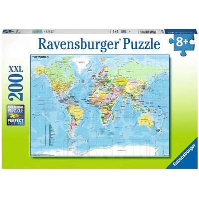 Ravensburger Puzzle XXL 200 Mapa świata -
