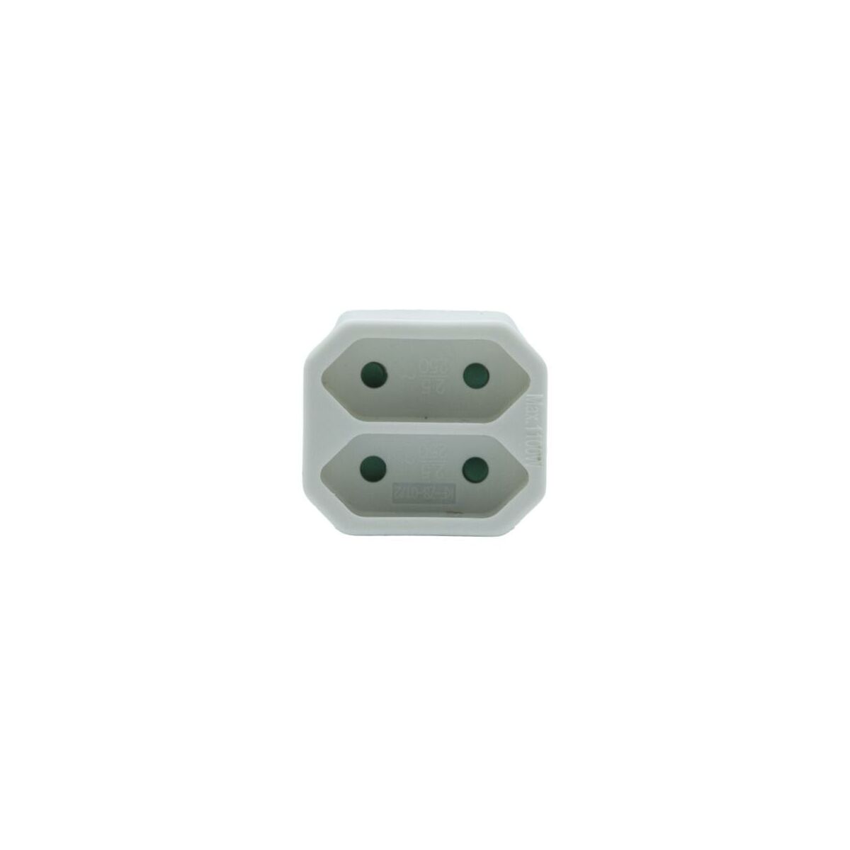 Rozgałęziacz 2 x 2P 2.5A biały