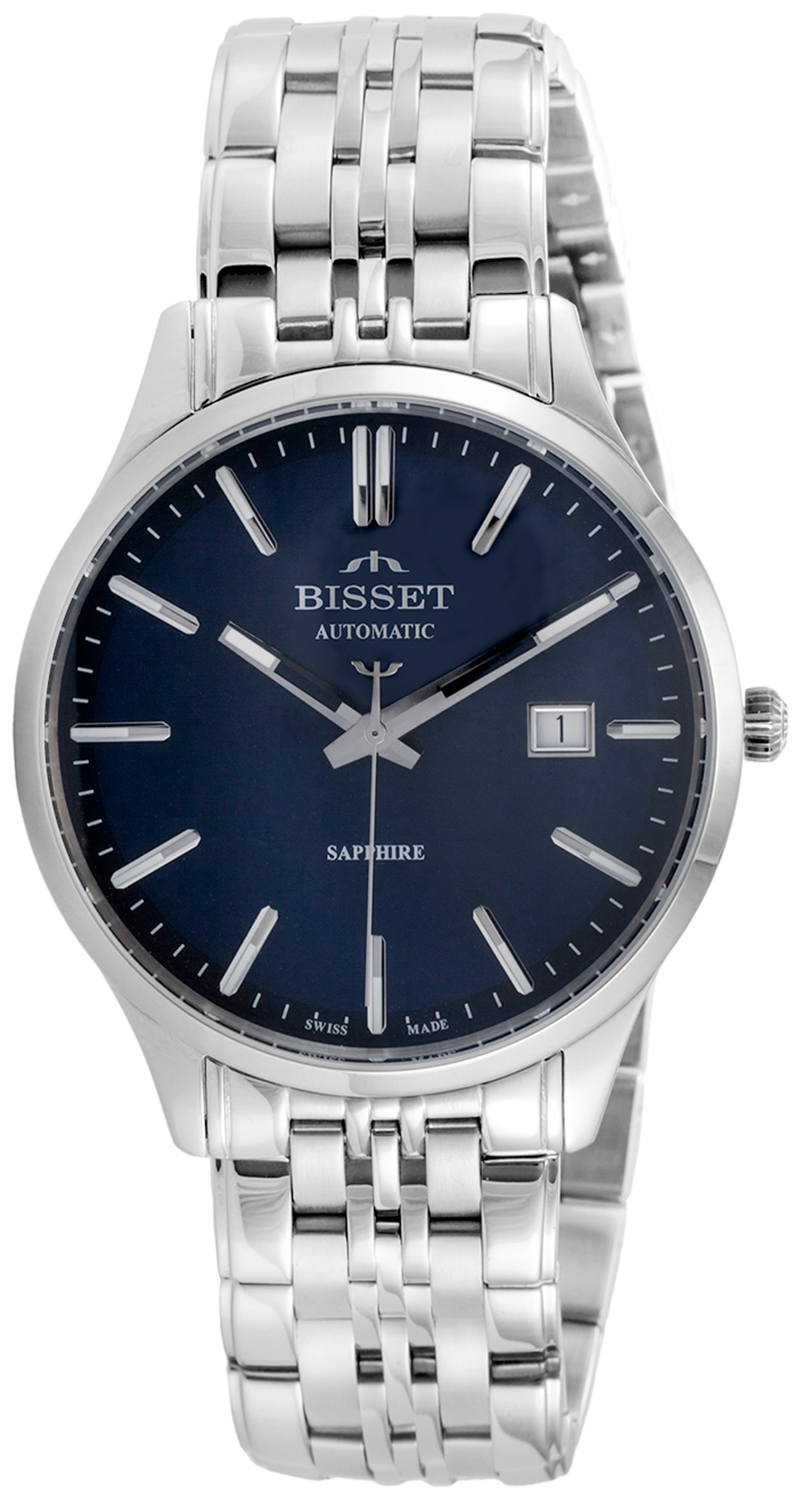 Zegarek Bisset BIS089 BSDF38 srebrny granat