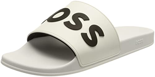 BOSS Kirk_Slid_rblg, męski wsuwany, biały 100,