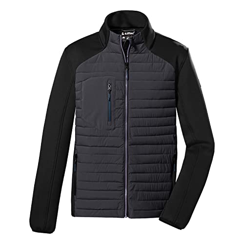 Killtec (KILAH) Męska kurtka pikowana/kurtka hybrydowa ze stójką KOW 33 MN JCKT, antracytowa, S, 38637-000