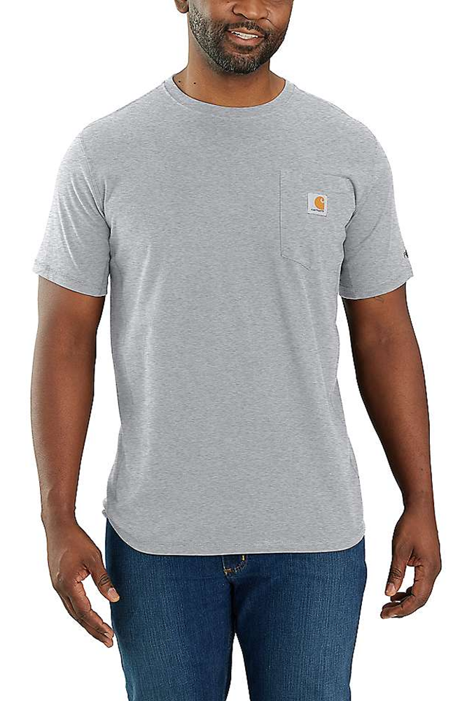 Koszulka męska T-shirt Carhartt Force Flex Midweight Pocket S/S HGY Heather Grey szary