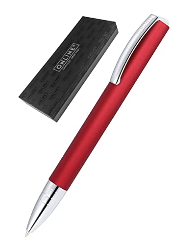 Online Długopis obrotowy Vision Wild Berry z internatem. Wkład o dużej pojemności, grubość kreski M (średni), kolor wkładu czarny, długopis w wysokiej jakości pudełku prezentowym | Kolor: czerwony