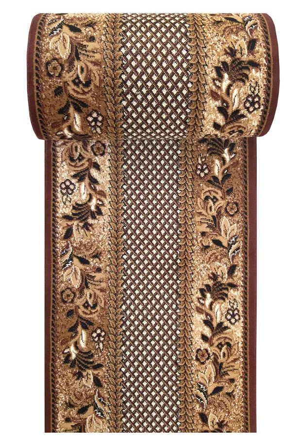 Brązowy elegancki chodnik na metry W8-P41