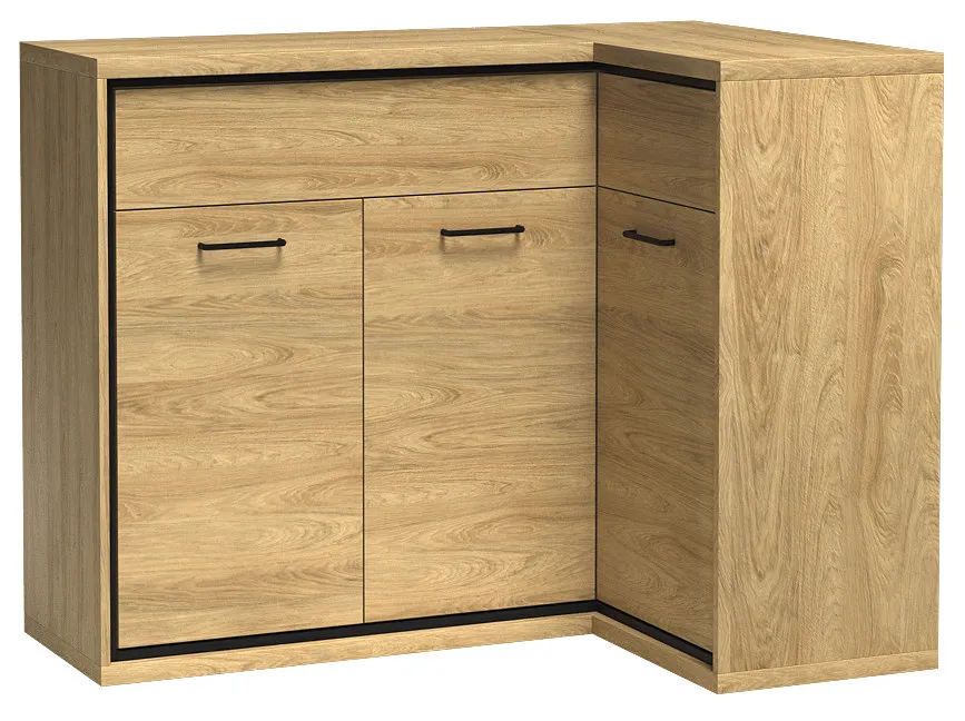 Komoda narożna hikora naturalna T3-M34