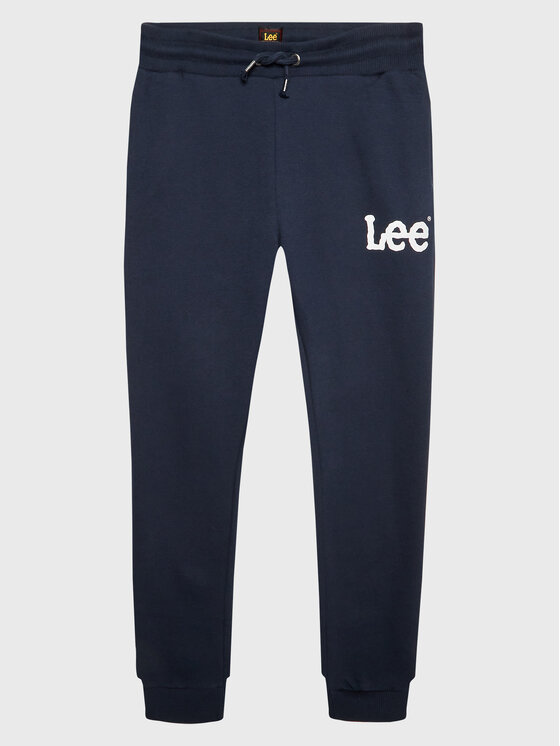 Lee Spodnie dresowe LEE0011 Granatowy Regular Fit