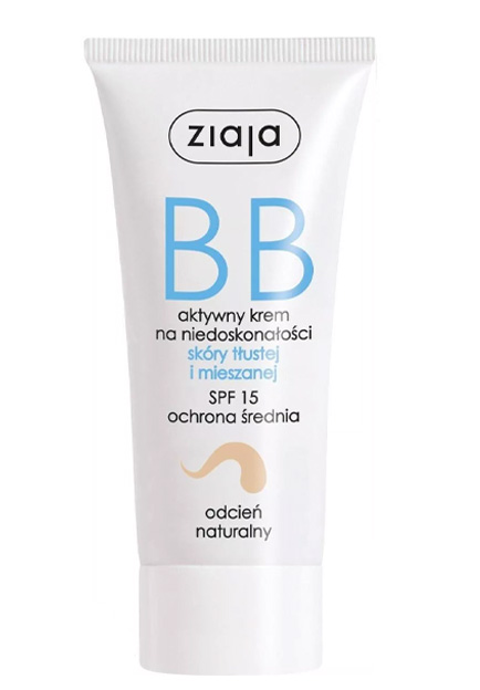 Ziaja BB krem do skóry tłustej i mieszanej odcień naturalny SPF15 50ml 54207-uniw