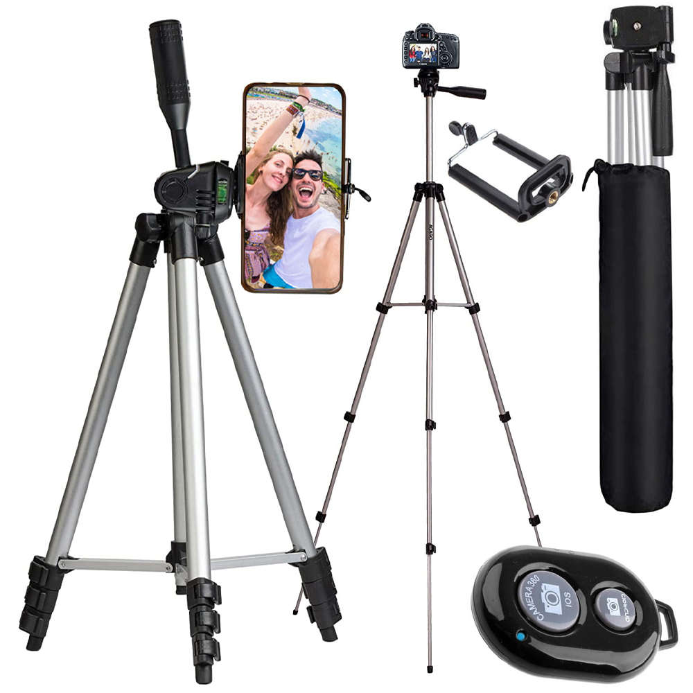 Zdjęcia - Uchwyt do selfie Alogy Statyw tripod  lekki z pilotem i torbą uchwyt na smartfon, telefon, a 