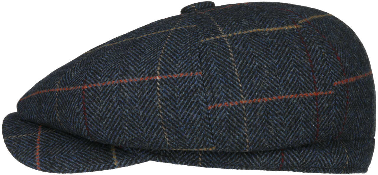Czapka Kaszkiet Herringbone Check by Lipodo, ciemnoniebieski, S (55-56 cm)