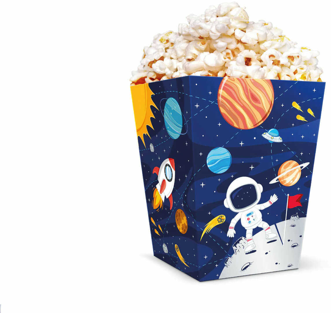Pudełka na popcorn Planety - 6 szt.
