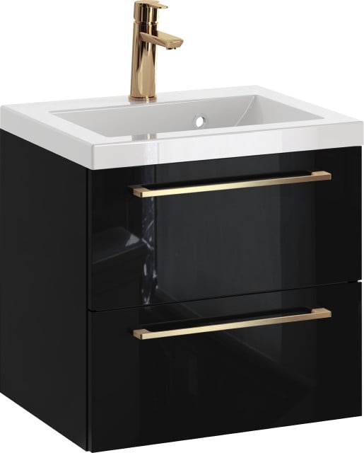 Szafka z Umywalką ROSEN 50 cm - Uchwyt Złoty