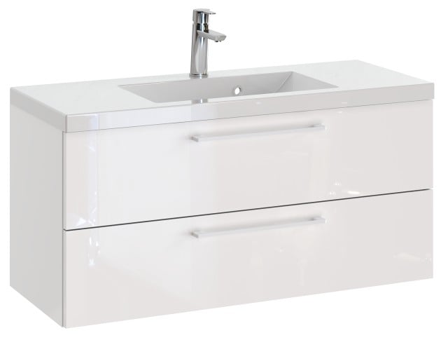 Szafka z Umywalką ROSEN 100 cm - Uchwyt Biały