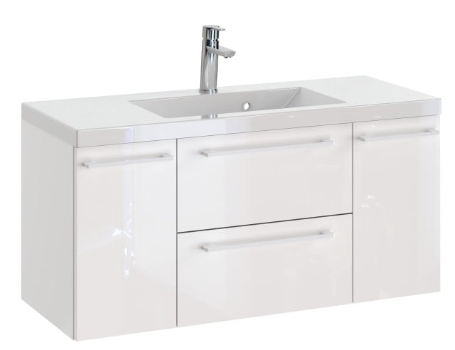 Szafka z Umywalką ROSEN 100 cm D - Uchwyt Biały