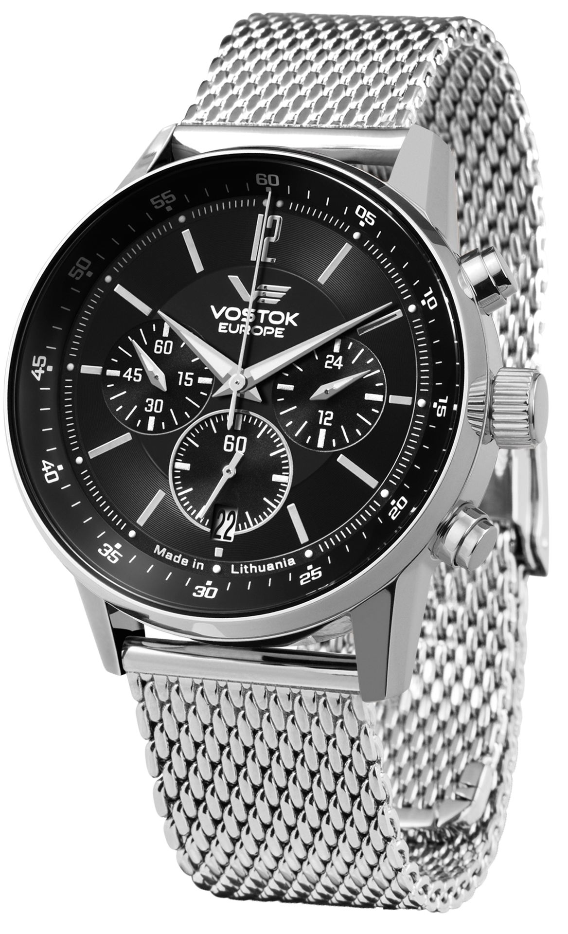 Zegarek Vostok Europe VK63-560A690B Limousine GAZ-14 Chronograph Quartz 43mm