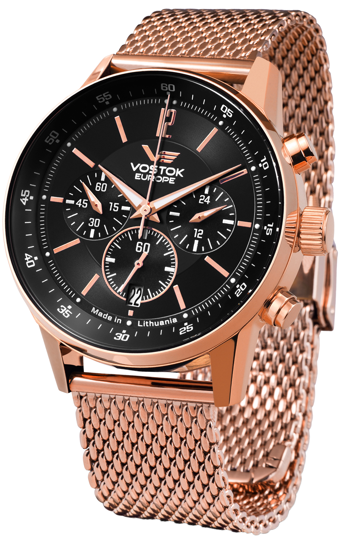 Zegarek Vostok Europe VK63-560B689B Limousine GAZ-14 Chronograph Quartz 43mm