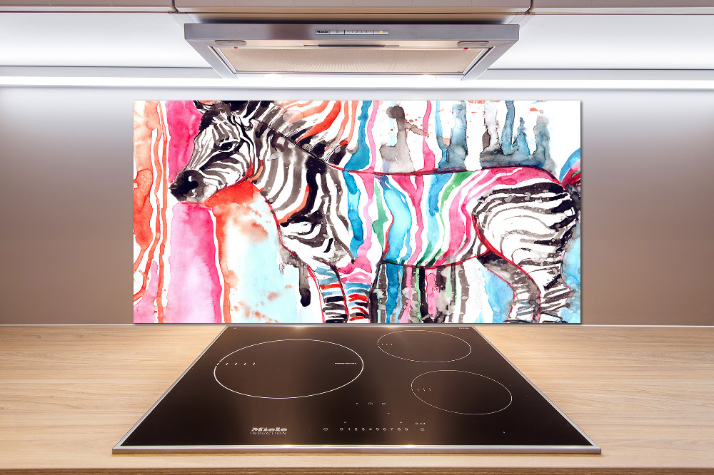 Panel do kuchni Kolorowa zebra