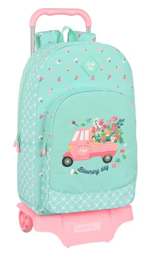 Glowlab Plecak 876 + Wózek 905 Pepa 30x46X14cm, wielokolorowy, standardowy (SAFTA 612217160), Wielobarwny