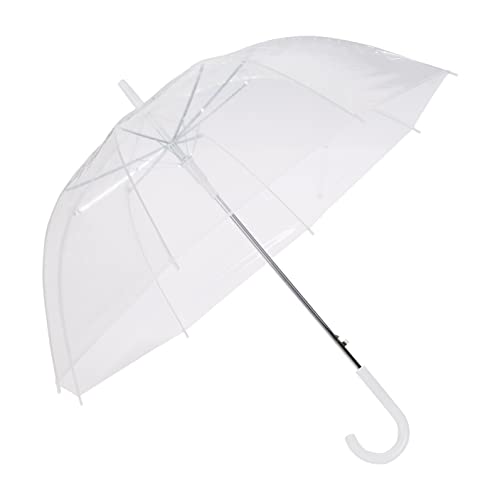 Amazon Basics Przezroczysty parasol bąbelkowy - przezroczysty, Jasne, Wyczyść