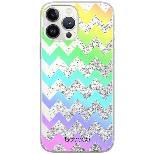 ERT GROUP etui na telefon Apple Iphone XS, case oryginalny i oficjalnie licencjonowany przez Babaco, wzór Zigzag 001, optymalnie dopasowane, z efektem płynnego brokatu