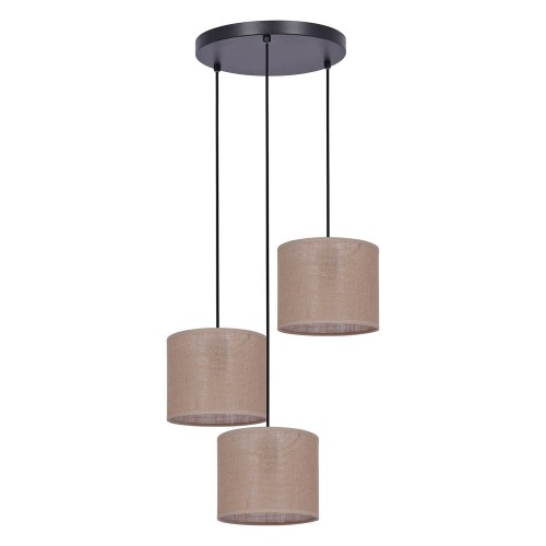 Sevana lampa wisząca 3-punktowa czarna/beżowa K-4376