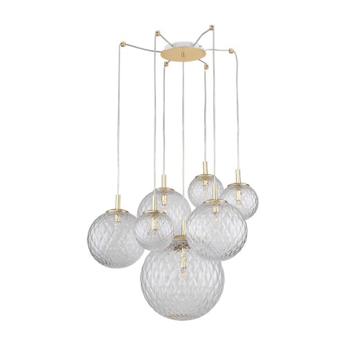 Cadix lampa wisząca 7-punktowa złota 4608