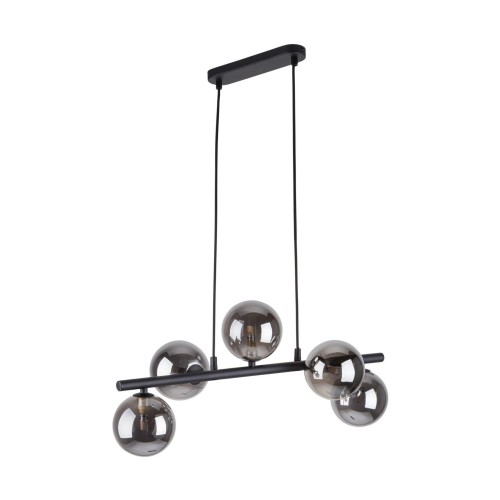 Estera lampa wisząca 5-punktowa czarna 6707