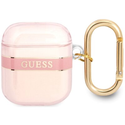 Etui Guess do AirPods cover różowy/pink Strap Collection