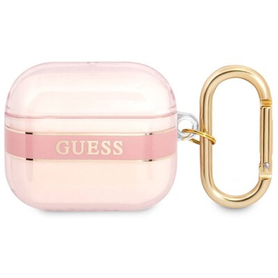 Etui Guess do AirPods 3 cover różowy/pink Strap Collection