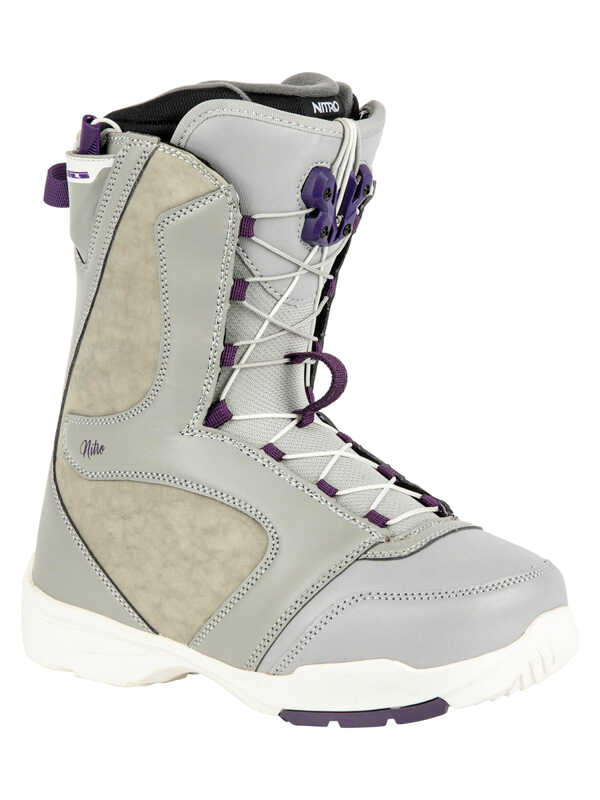 Nitro FLORA TLS grey-purple damskie buty snowboardowe - 38EUR