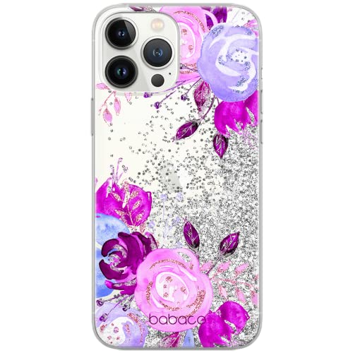 ERT GROUP etui na telefon Apple Iphone 6 PLUS/ 7 PLUS / 8 PLUS, case oryginalny i oficjalnie licencjonowany przez Babaco, wzór Flowers 005, optymalnie dopasowane, z efektem płynnego brokatu