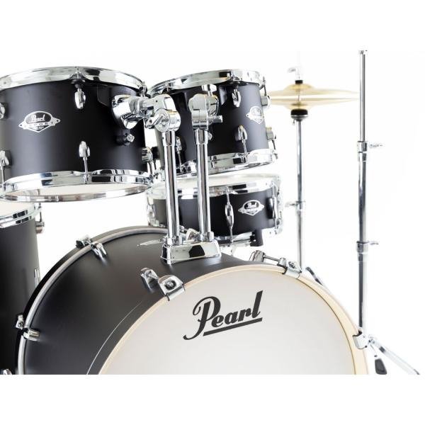Pearl Export Satin Shadow Black 22,10,12,16+14+hardware+sabian zestaw