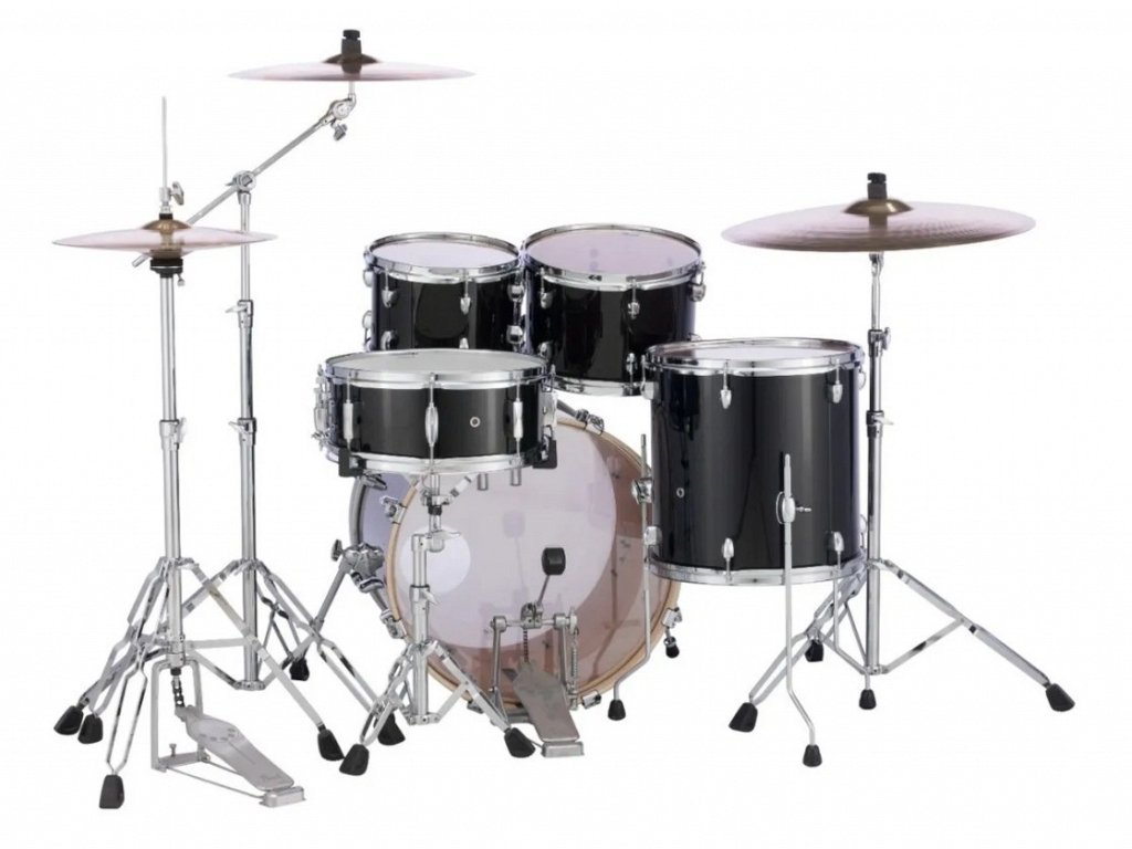 Pearl Export Jet Black 22,10,12,16+14+hardware+sabian zestaw