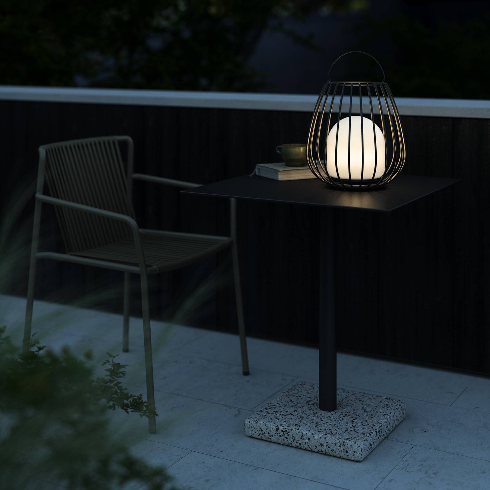 Lampa stołowa LED Jim To-Go, zewnętrzna, czarna