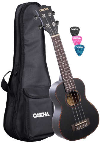 Cascha Mahogany Black ukulele sopranowe