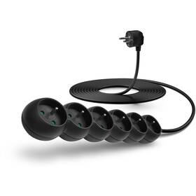 Przedłużacz Connect IT 6x zásuvka, 5m (CES-1320-BK) Czarny