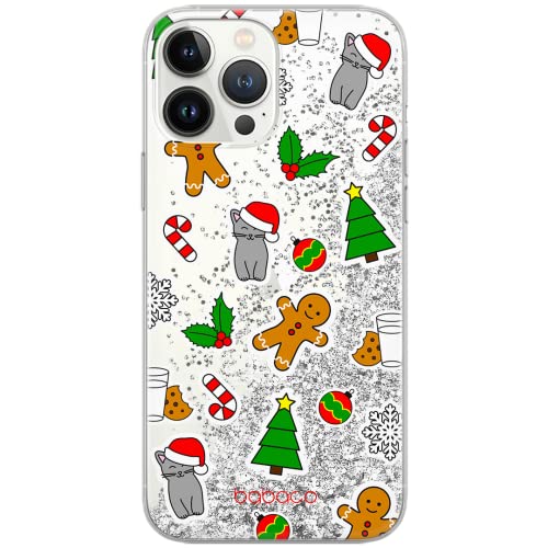 ERT GROUP etui na telefon Apple Iphone XS, case oryginalny i oficjalnie licencjonowany przez Babaco, wzór Winter 006, optymalnie dopasowane, z efektem płynnego brokatu