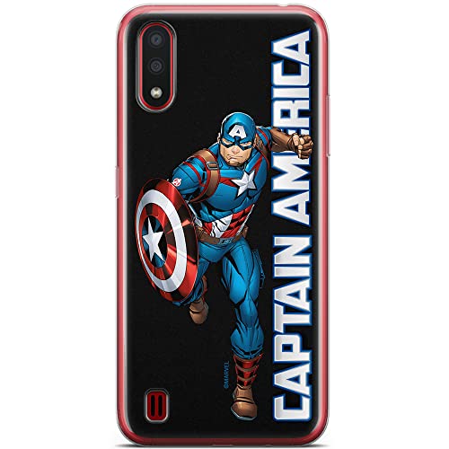 ERT GROUP etui na telefon Samsung A01, case oryginalny i oficjalnie licencjonowany przez Marvel, wzór Kapitan Ameryka 030, optymalnie dopasowane, plecki z TPU