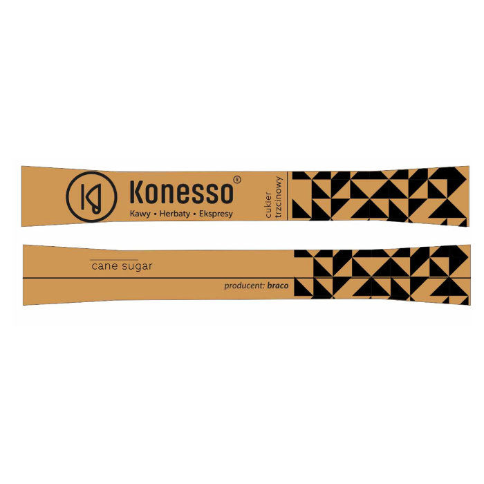 Cukier trzcinowy w paluszkach KONESSO - 1000x5g