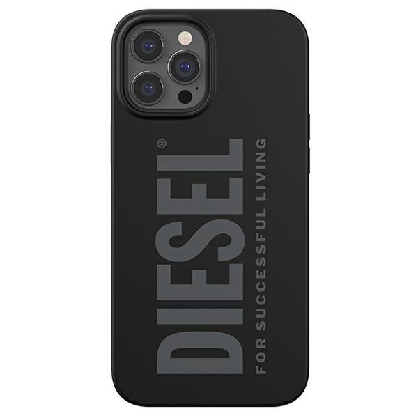 Etui Diesel Silicone Case do iPhone 12/12 Pro czarny/black