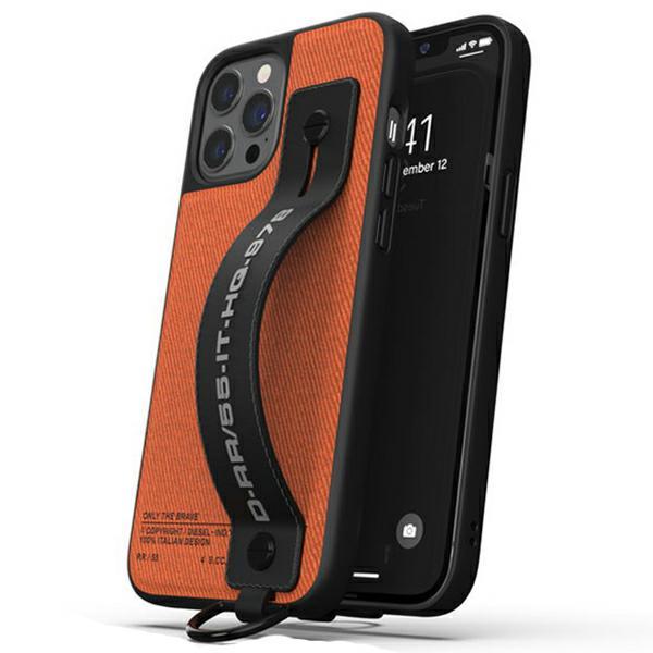 Etui Diesel Handstrap Case Utility Twill do iPhone 12 Pro Max czarno-pomarańczowy/black-orange