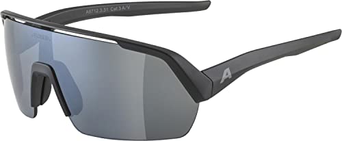 ALPINA Unisex - Dorośli, TURBO HR Okulary sportowe, black matt/black, One Size