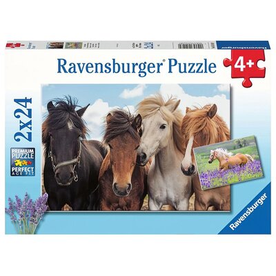 Ravensburger Puzzle 2 x 24 elementy. Konie