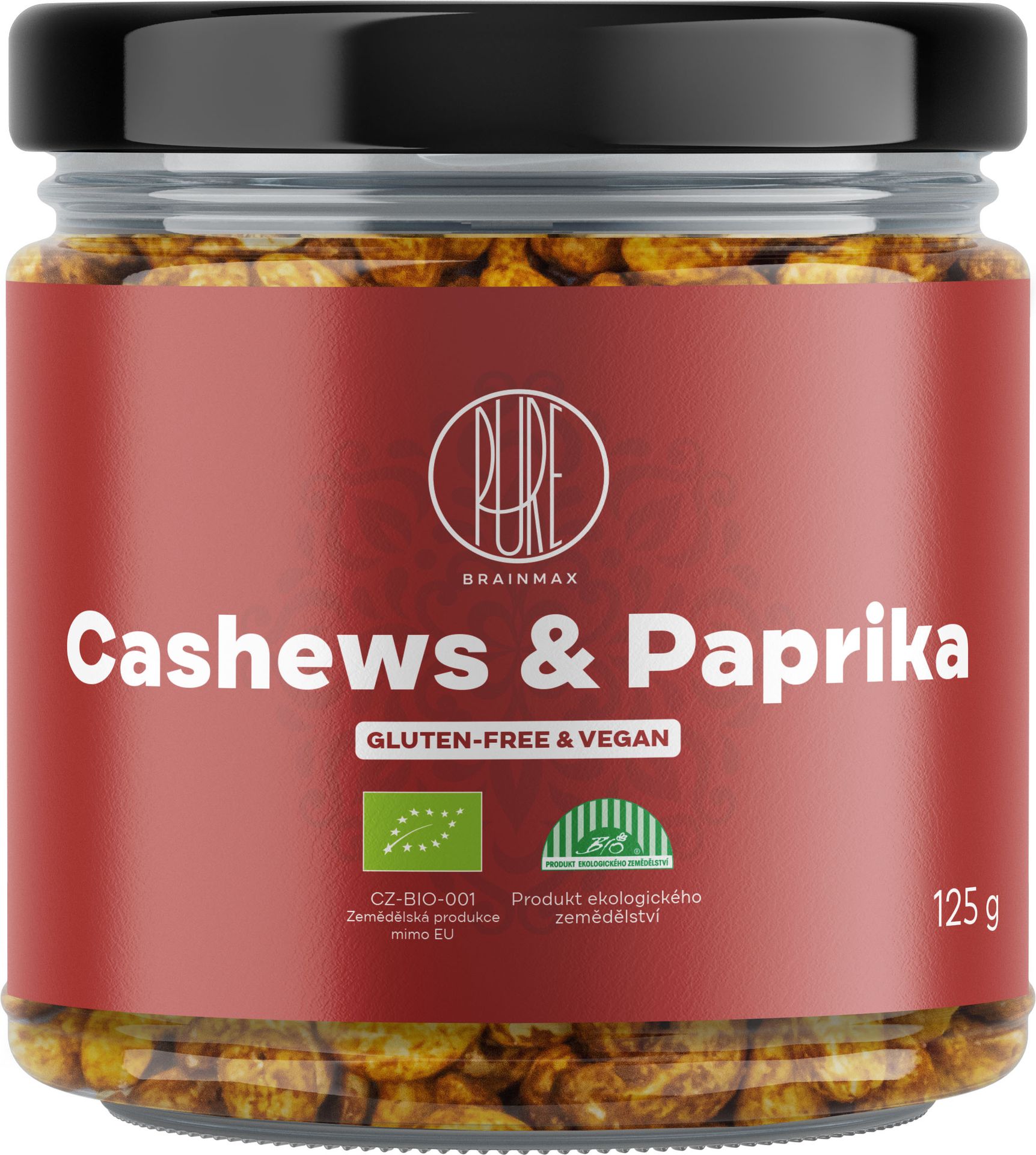 BrainMax Czyste orzechy nerkowca i czerwona papryka, orzechy nerkowca i papryka, BIO, 125 g