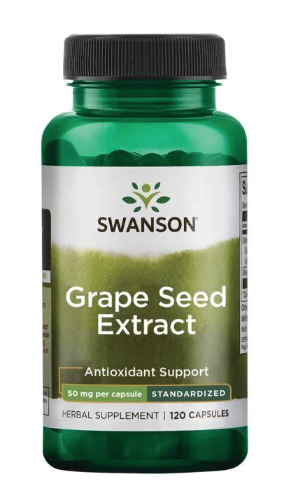 Ekstrakt z pestek winogron Swanson 50 mg, 120 kapsułek