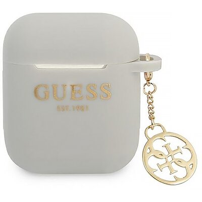Guess Guess GUA2LSC4EG AirPods cover szary/grey Silicone Charm 4G Collection GUE001947-0
