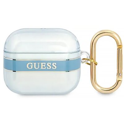 Etui Guess do AirPods 3 cover niebieski/blue Strap Collection